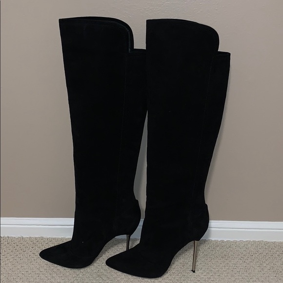 ⭐️HOST PICK!⭐️ Brian Atwood Savana Over the Knee Suede Stiletto Boots 9 Black - Picture 3 of 8